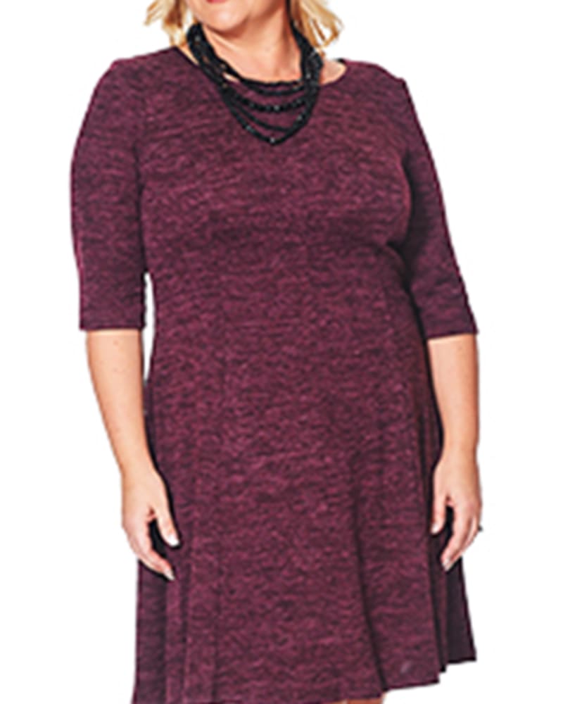 Purple sweater dress plus size on sale